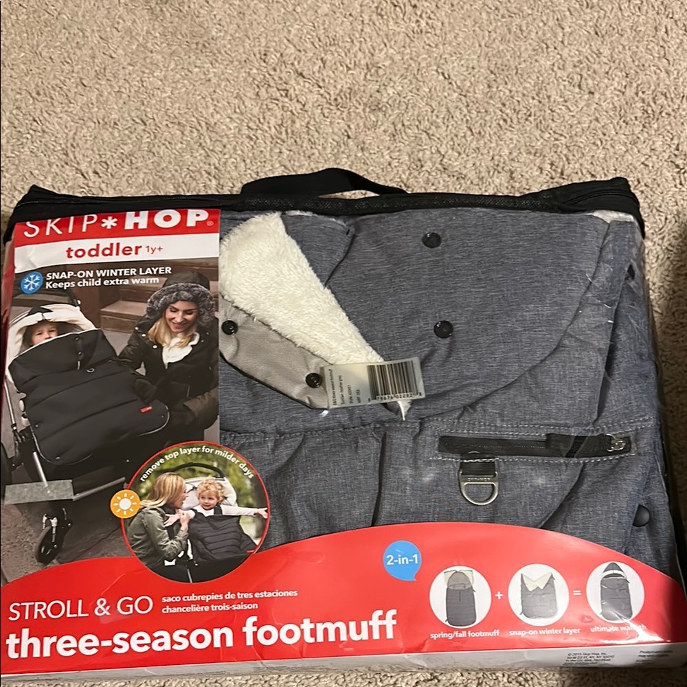 Brand new Skip Hop Snap on stroller muff cover winter layer
